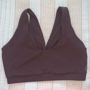 Whitney Simmons sports bra. Cherry brown